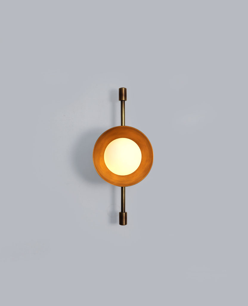 PLUS-WALL-SCONCE-SMALL-BRASS-DOME